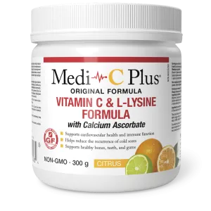 Medi-C Plus Vitamin C & L-Lysine Formula with Calcium Ascorbate - Citrus