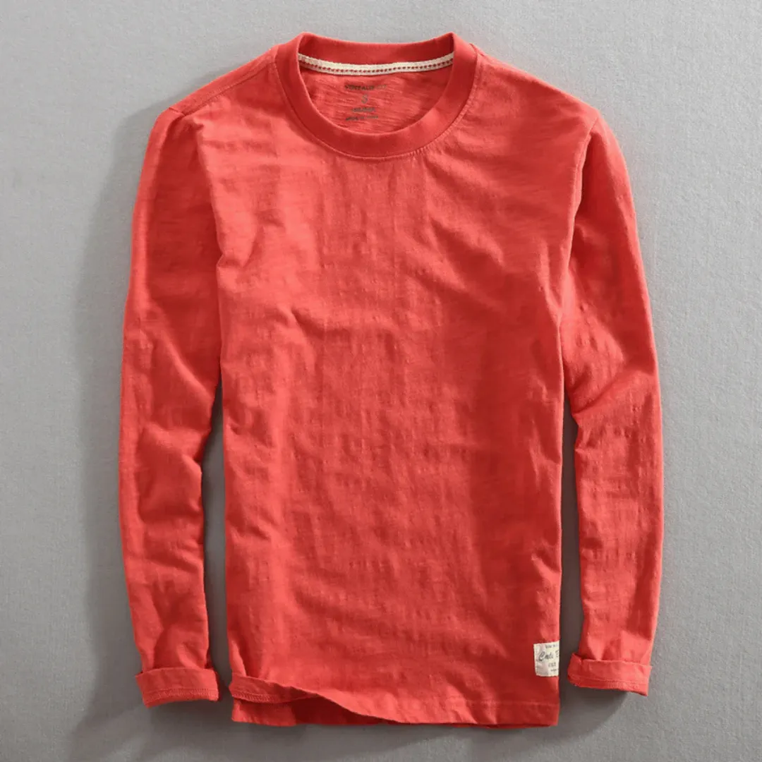 Men's Casual Long Sleeve T Shirt | Crew Neck