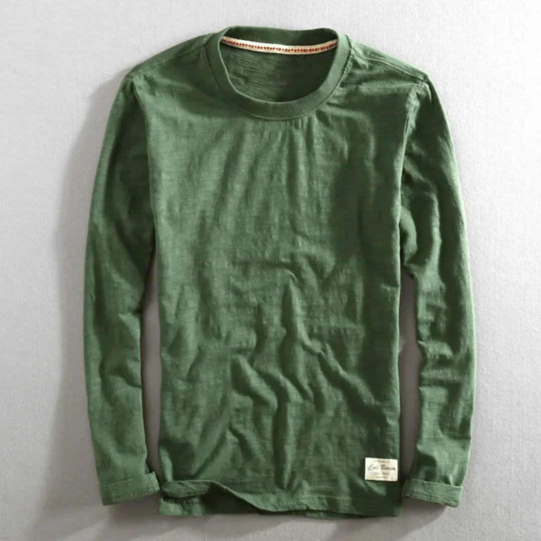 Men's Casual Long Sleeve T Shirt | Crew Neck