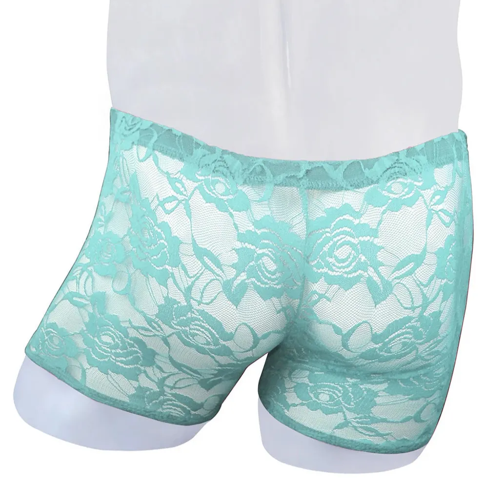 Men’s Floral Fetish Lace Boxers
