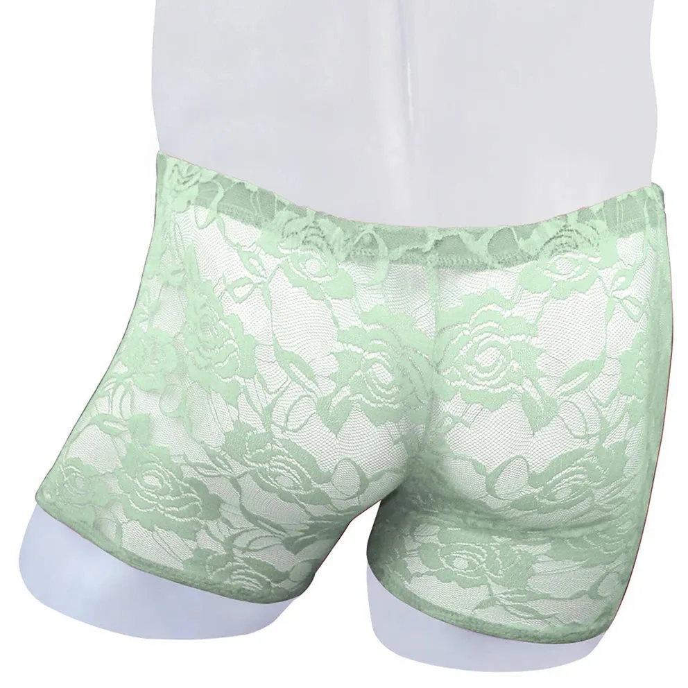 Men’s Floral Fetish Lace Boxers