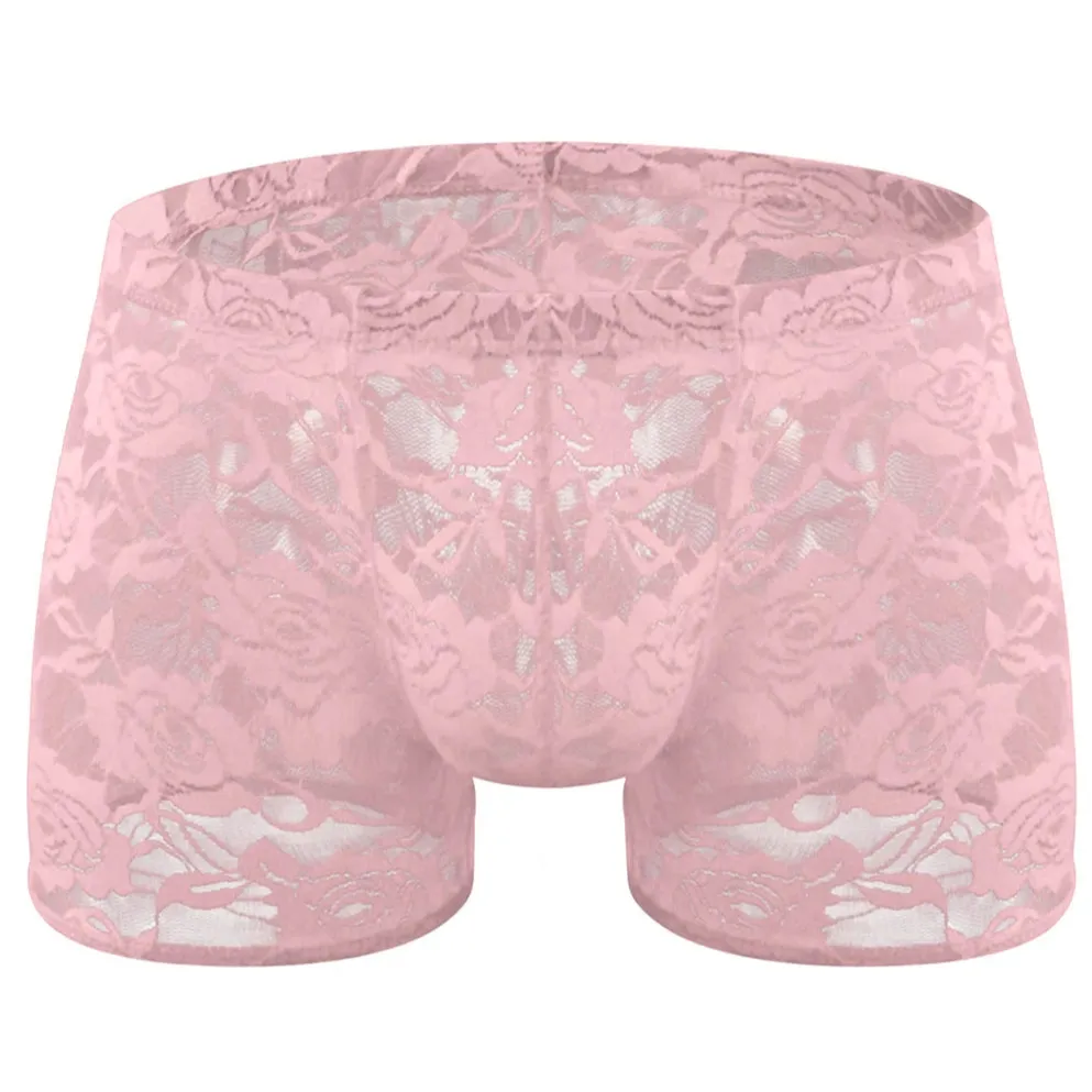 Men’s Floral Fetish Lace Boxers