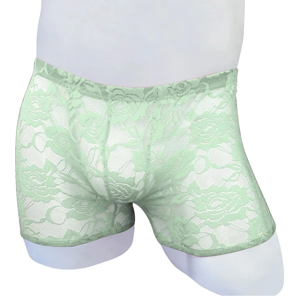 Men’s Floral Fetish Lace Boxers