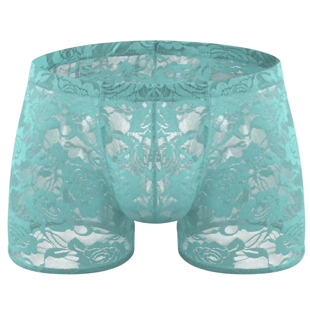 Men’s Floral Fetish Lace Boxers