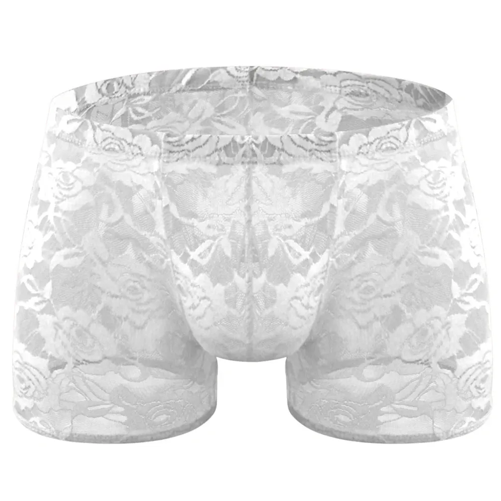Men’s Floral Fetish Lace Boxers
