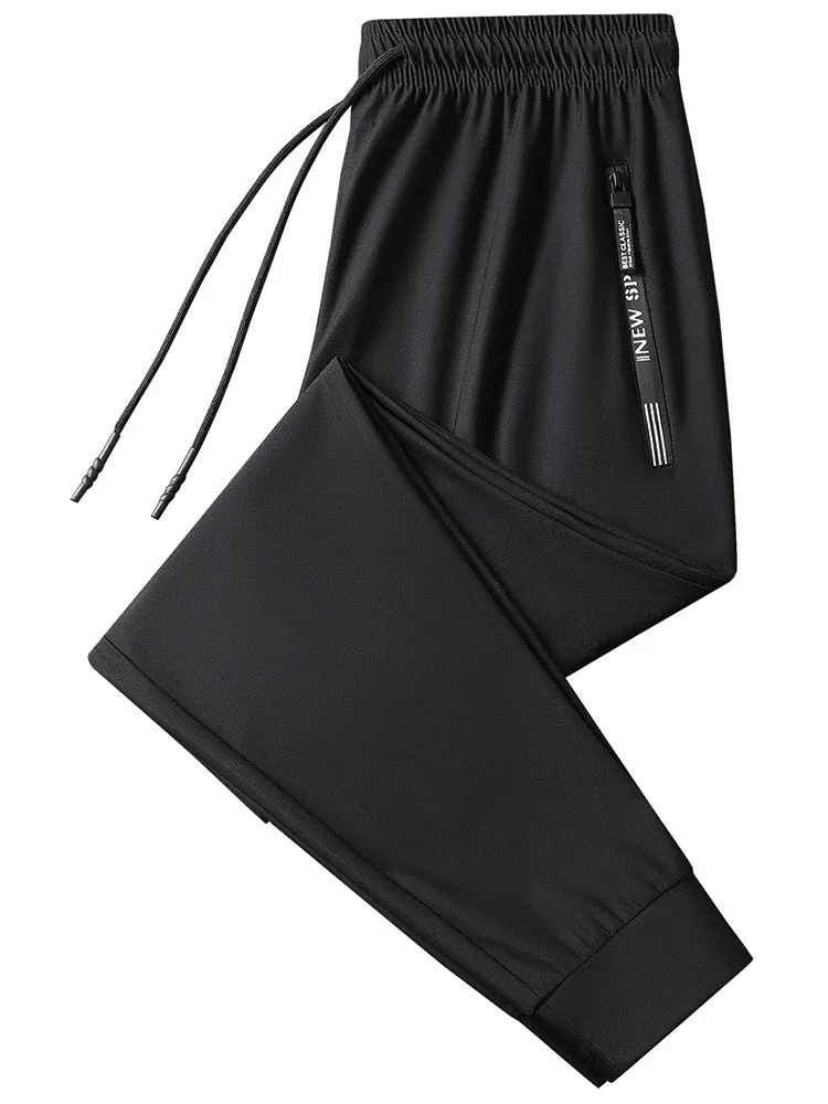 Men's Loose Plus Size Ankle-tied Quick-drying Ice Silk Leggings Men's