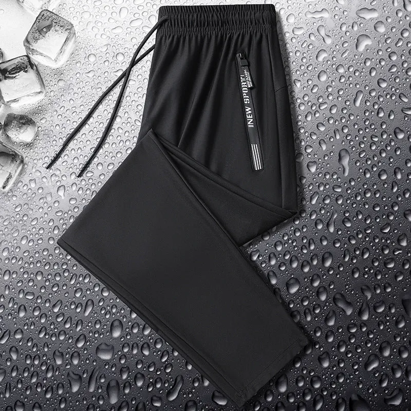 Men's Loose Plus Size Ankle-tied Quick-drying Ice Silk Leggings Men's