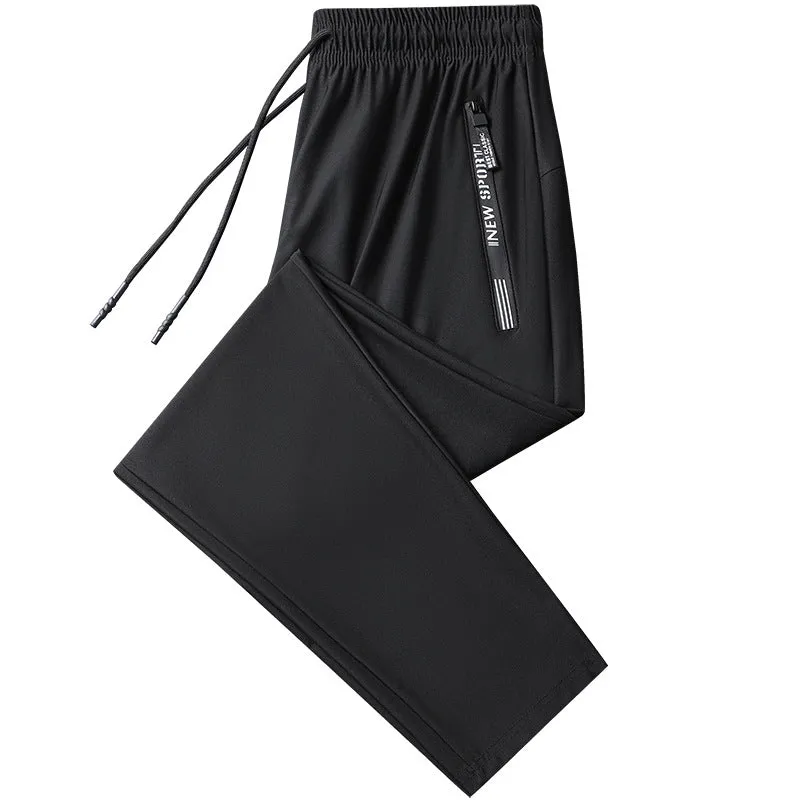 Men's Loose Plus Size Ankle-tied Quick-drying Ice Silk Leggings Men's