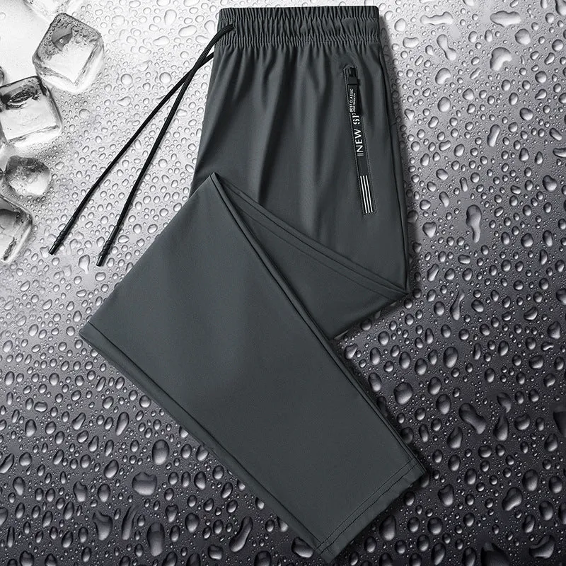 Men's Loose Plus Size Ankle-tied Quick-drying Ice Silk Leggings Men's