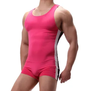 Men‘s Racing Stripe Wrestling Singlet