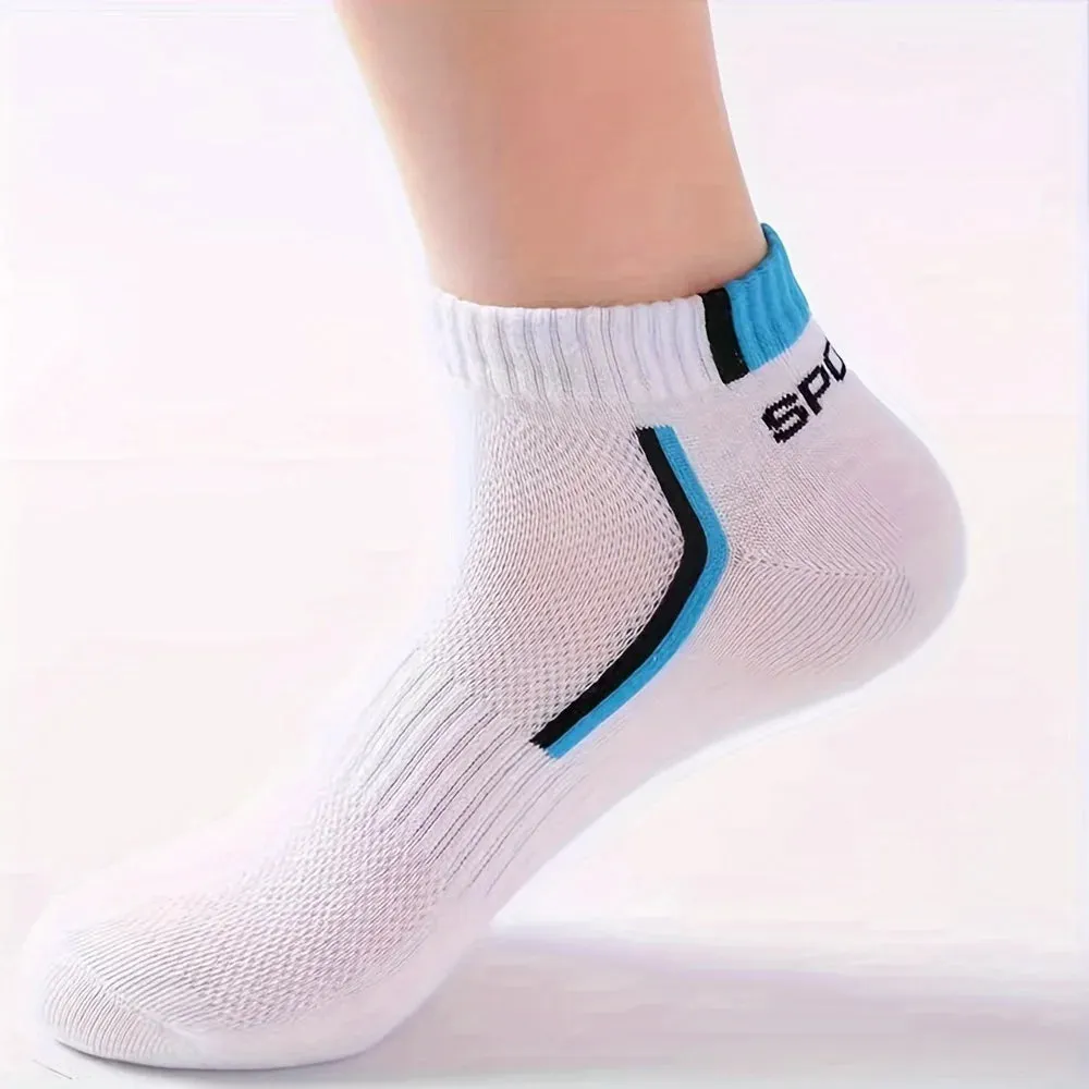 Men's Stripe Liner Anklet Socks – 5/10/20/30 Pairs – Breathable & Soft