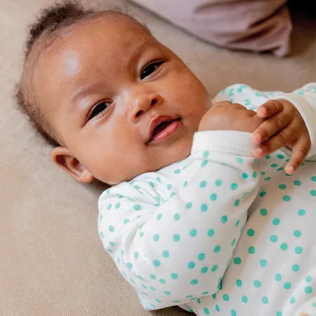 Mint Polka Dot Long Sleeve Bodysuit - Retired