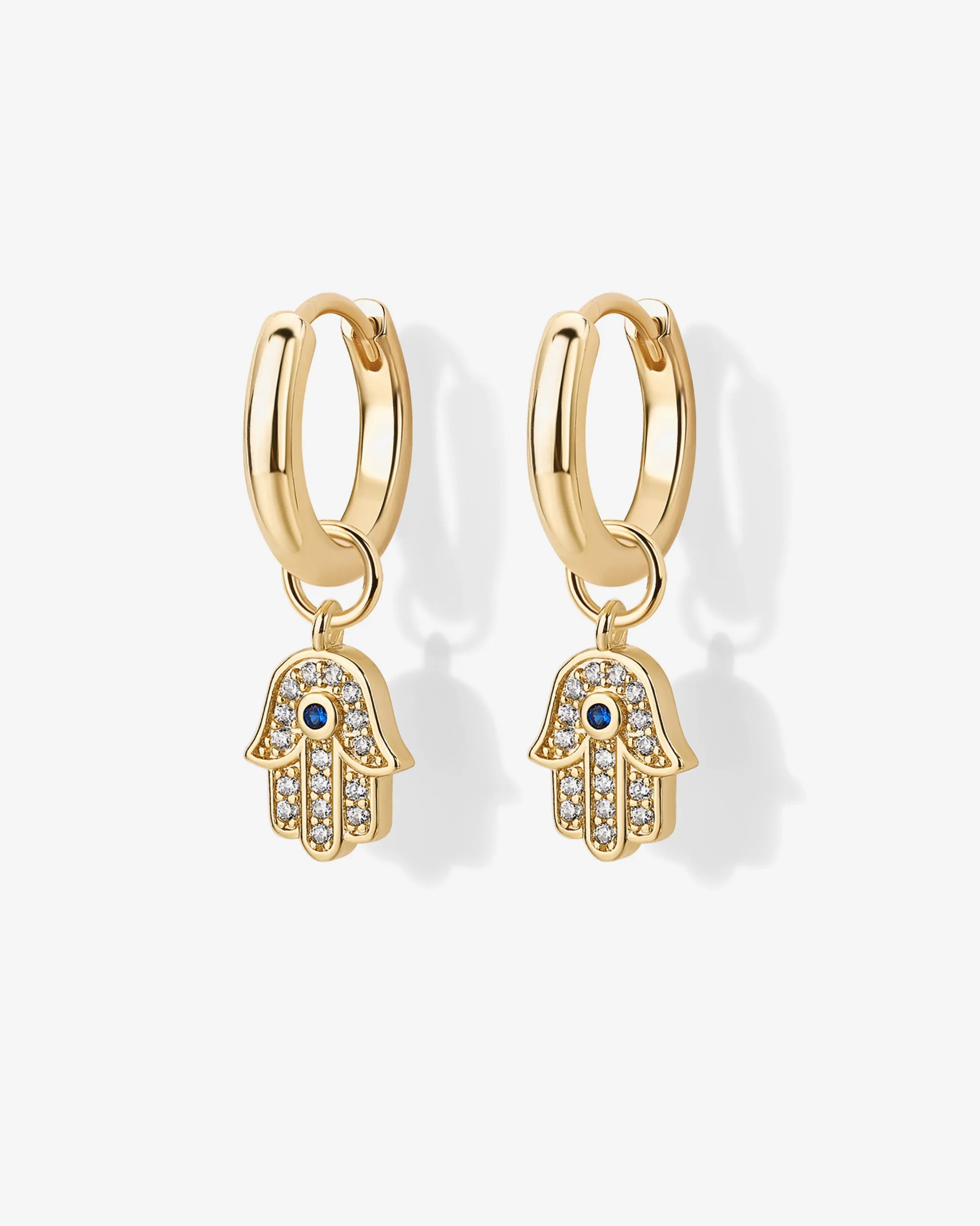 Mix and Match Huggie and Hamsa & Evil Eye Charm Set