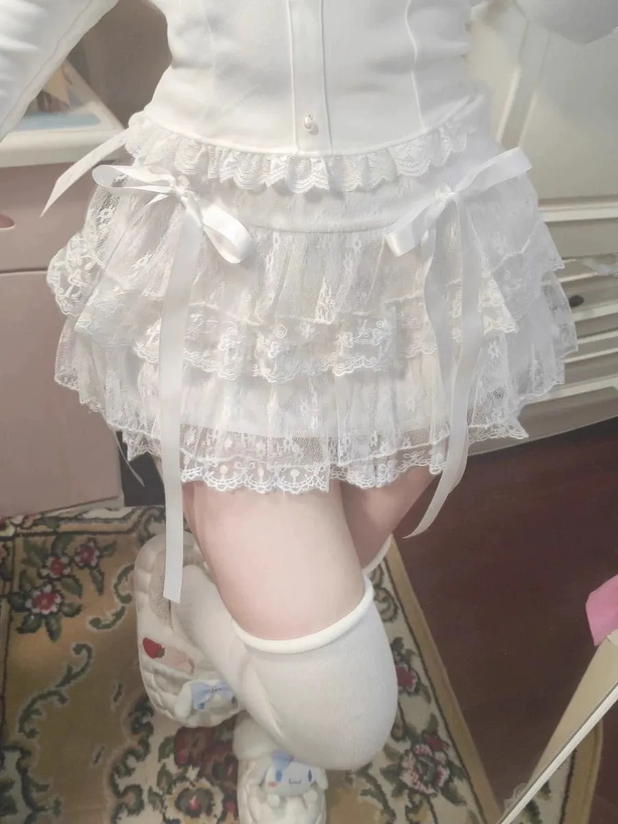 Moonlight White Lace Skirt