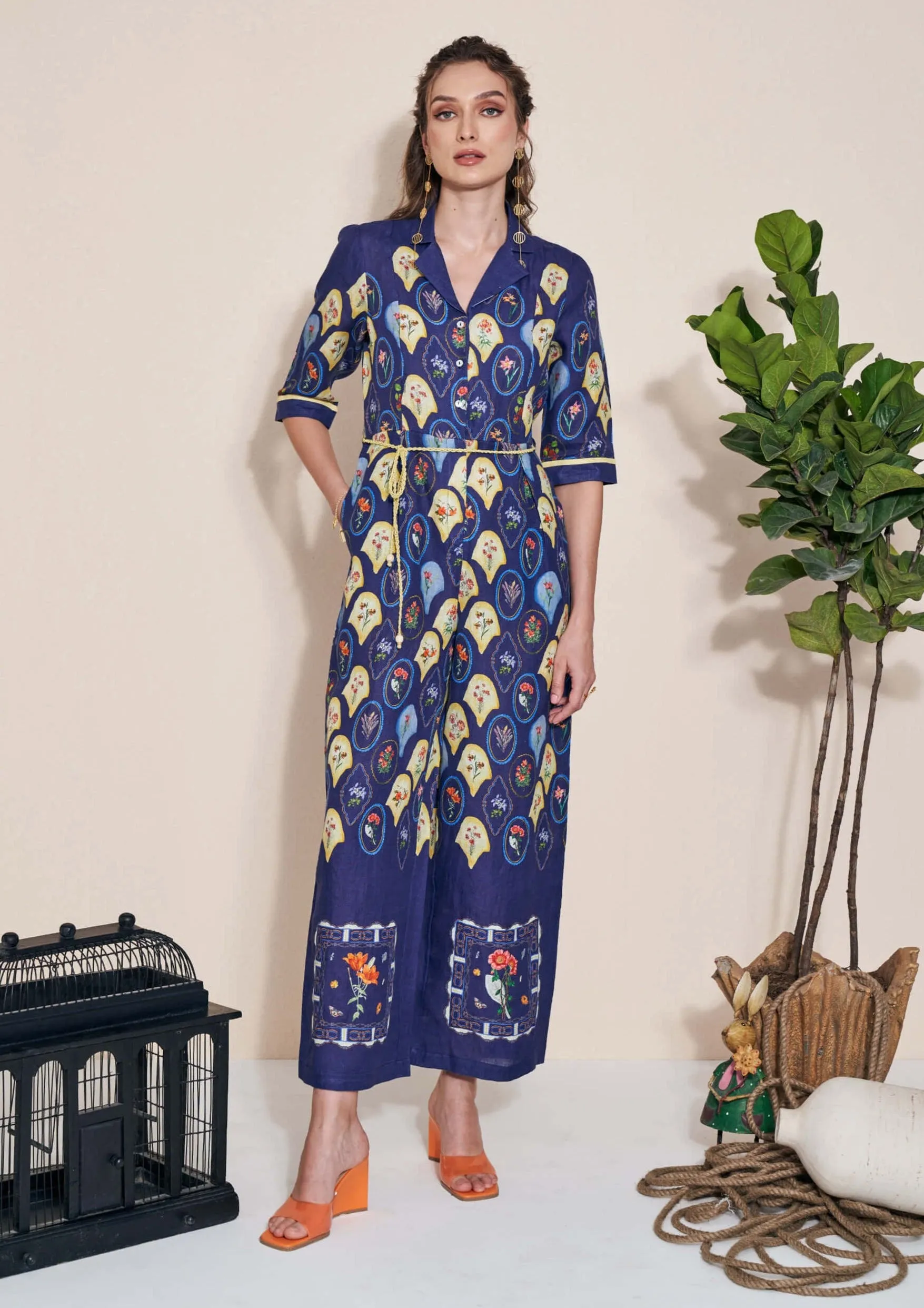 Moxie blue jumpsuit
