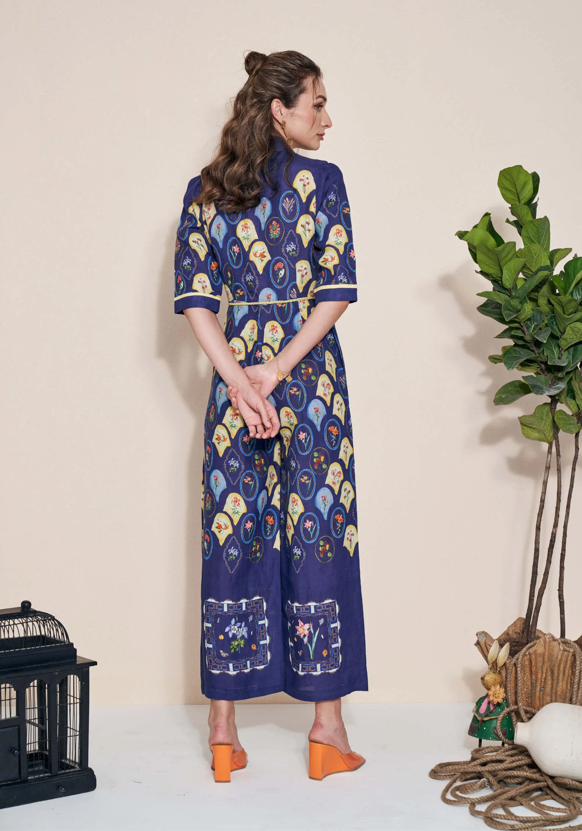 Moxie blue jumpsuit