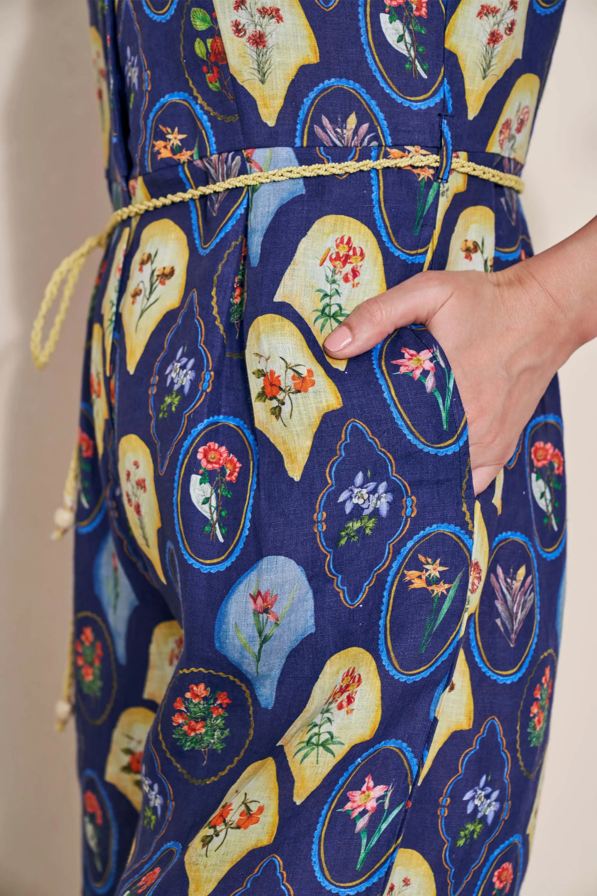 Moxie blue jumpsuit