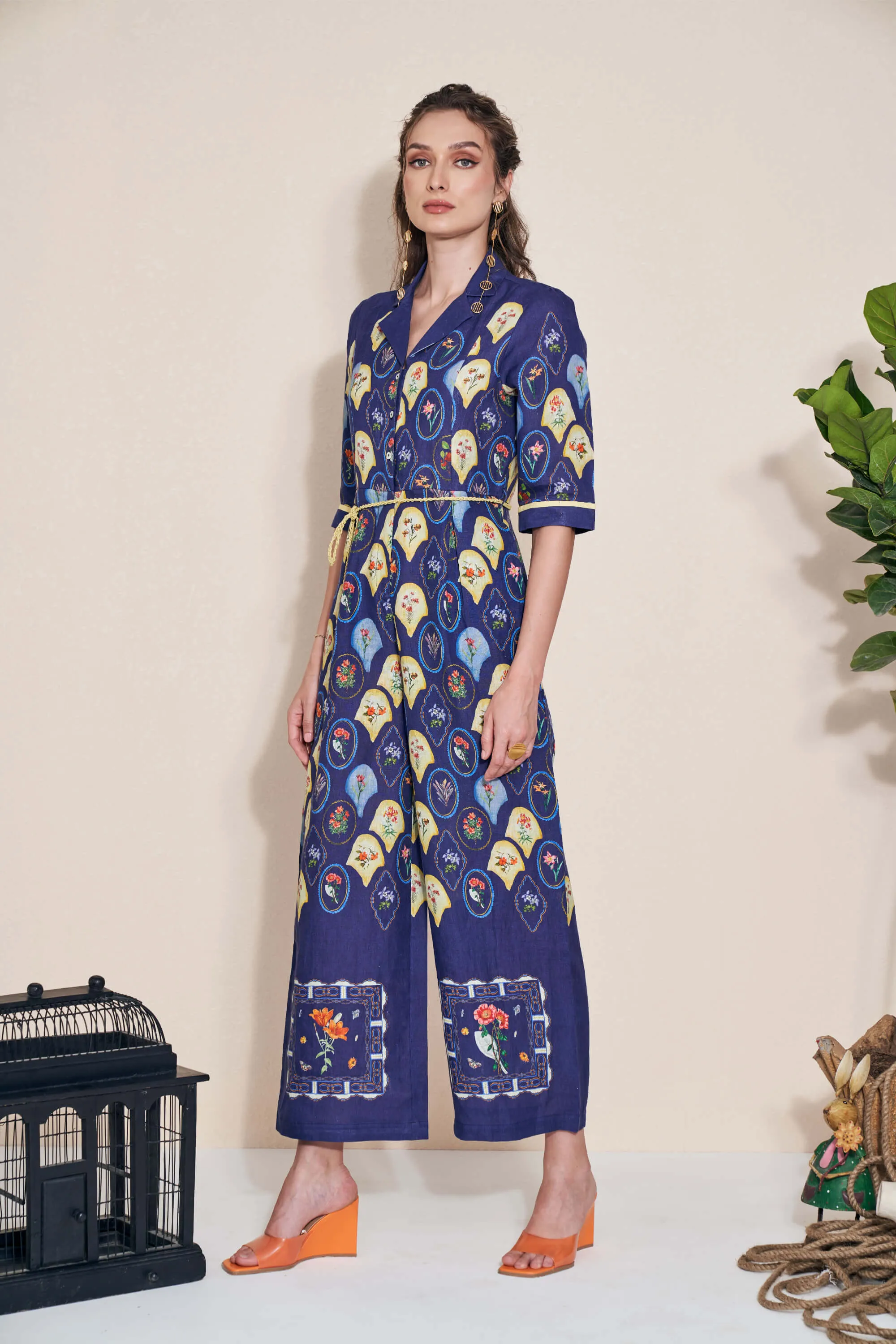 Moxie blue jumpsuit