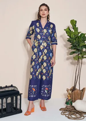 Moxie blue jumpsuit