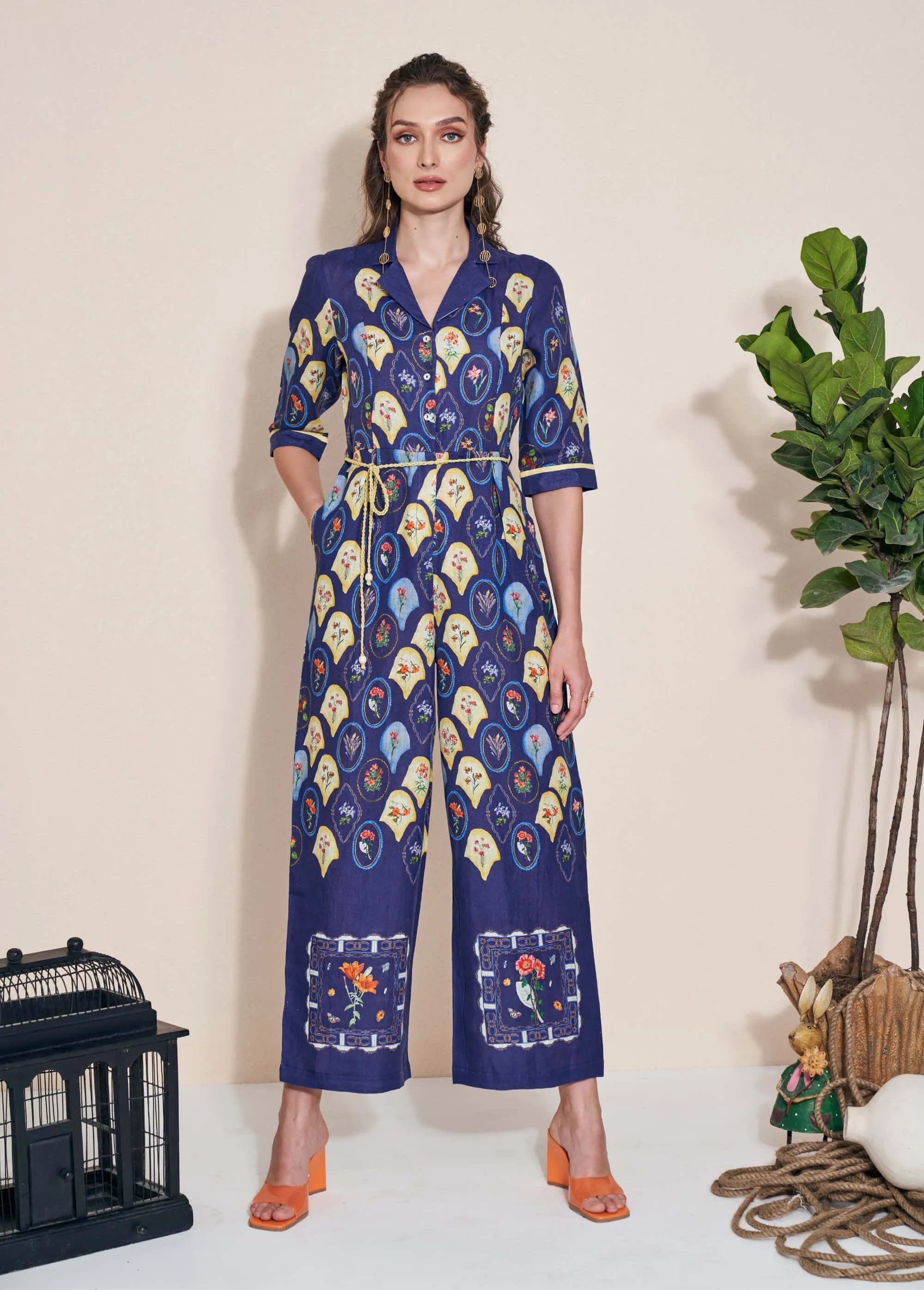 Moxie blue jumpsuit