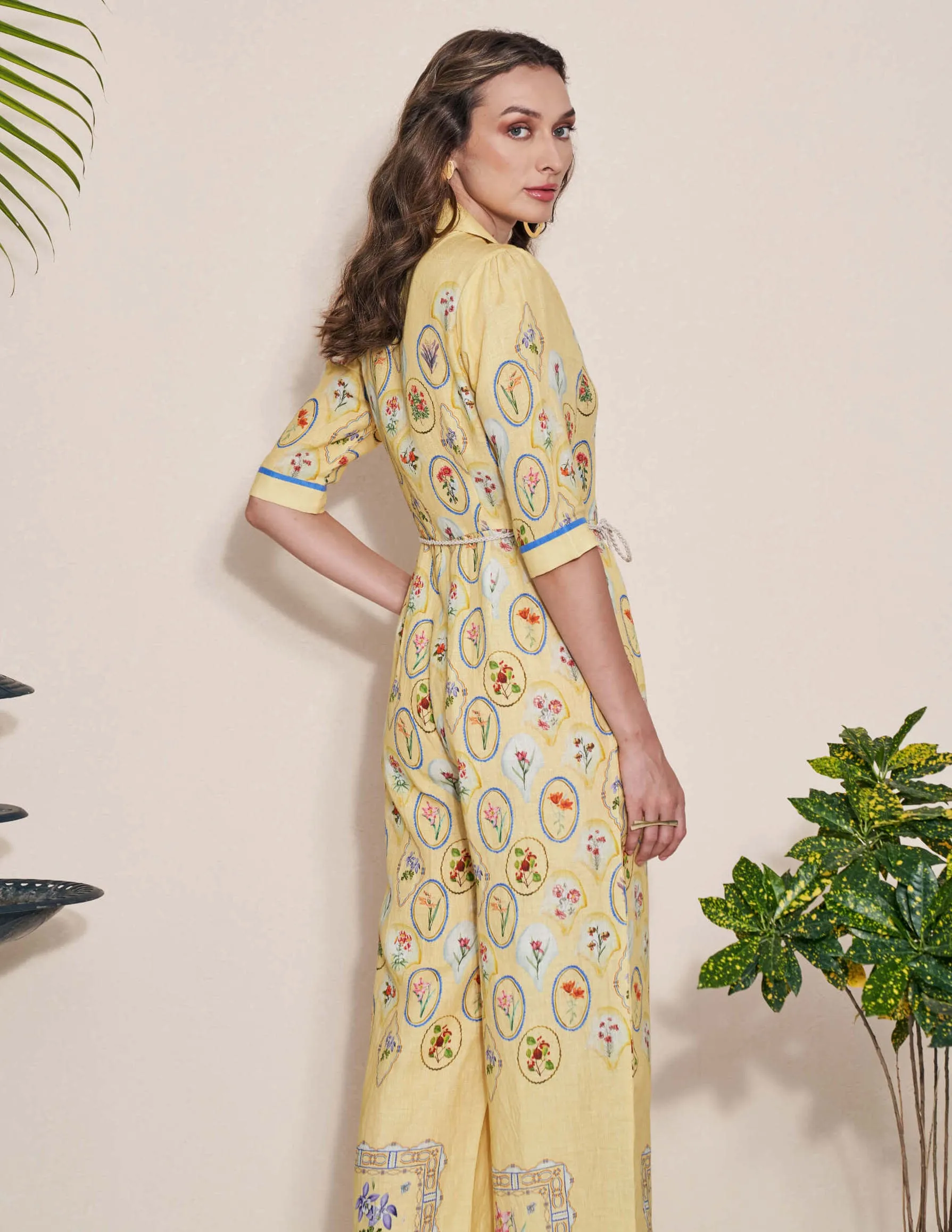 Moxie yellow jumpsuit
