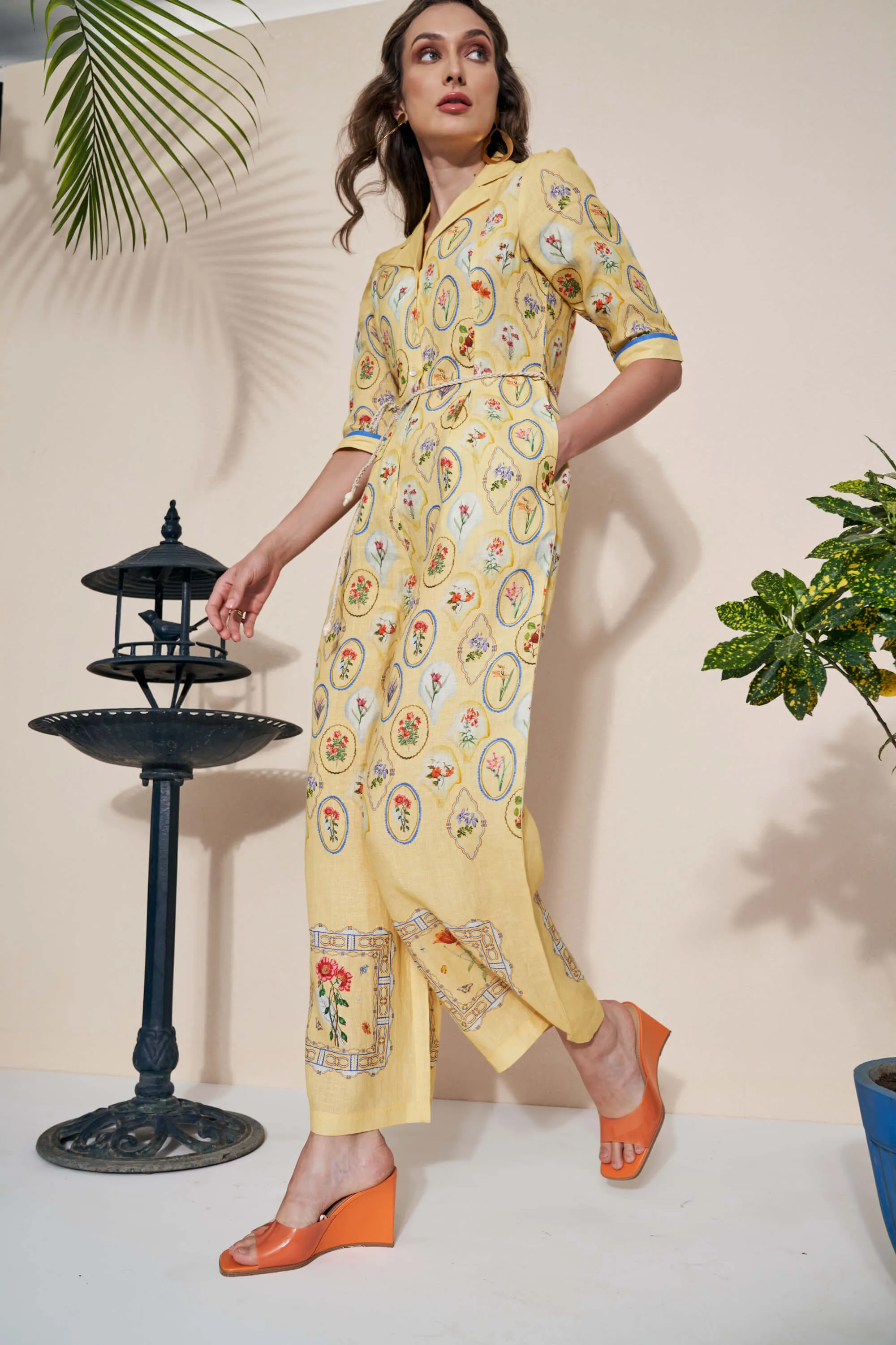 Moxie yellow jumpsuit