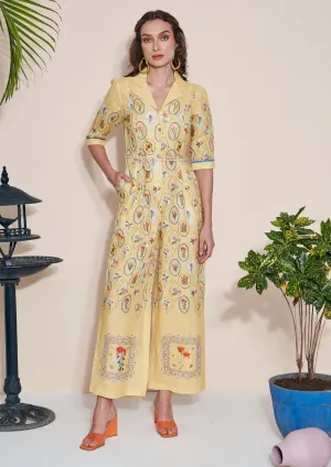 Moxie yellow jumpsuit