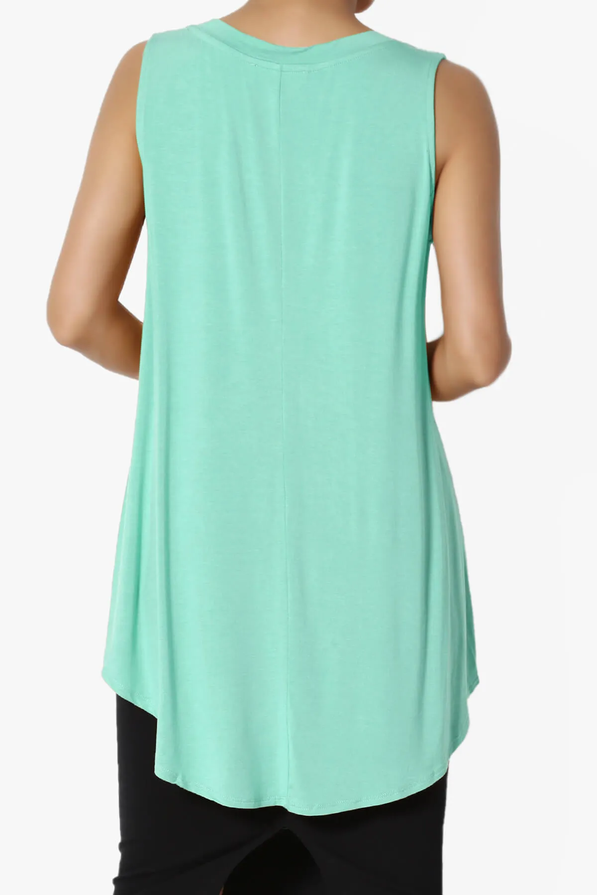 Myles Sleeveless V-Neck Luxe Jersey Top ADD COLOR