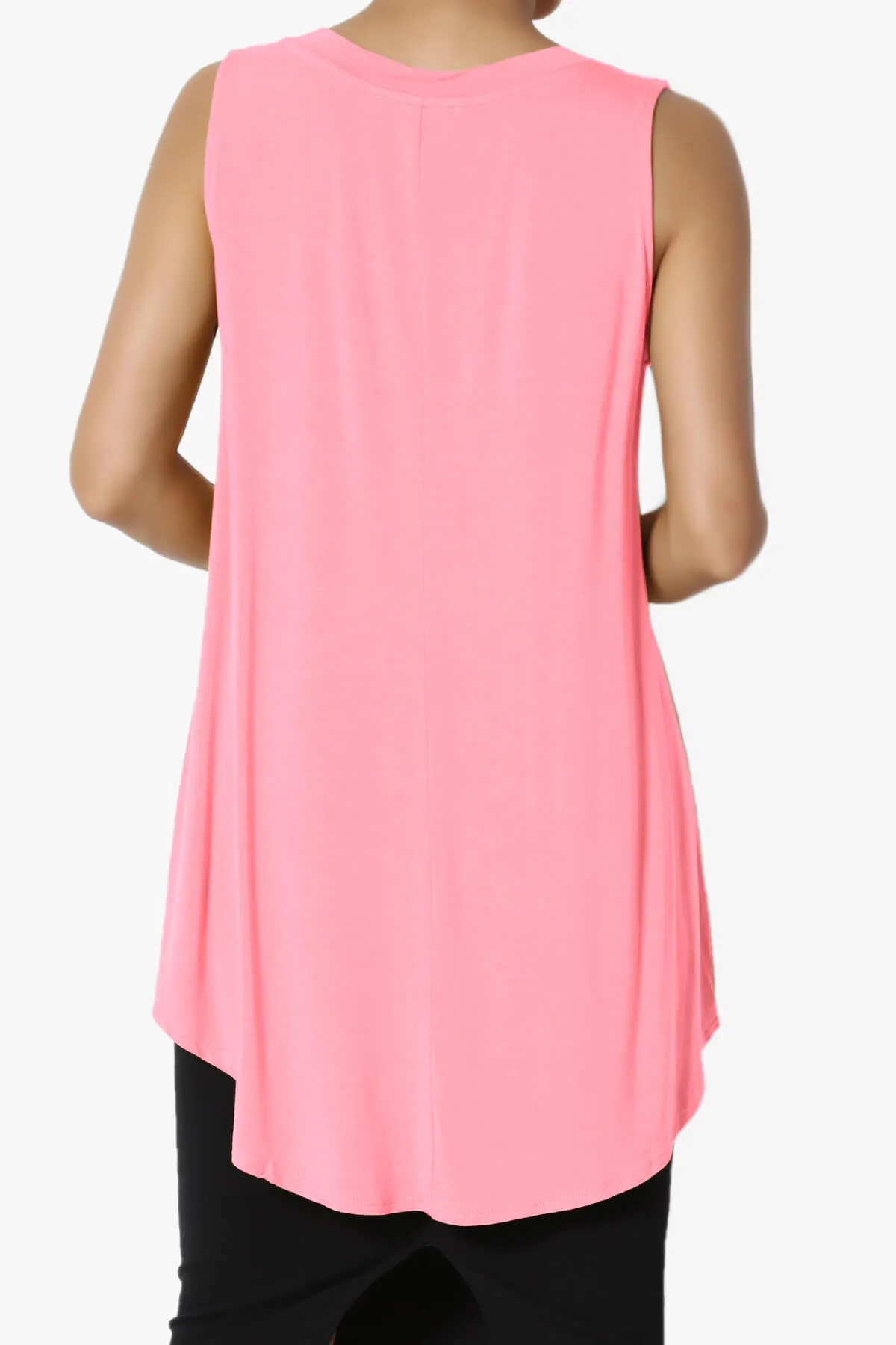 Myles Sleeveless V-Neck Luxe Jersey Top PLUS