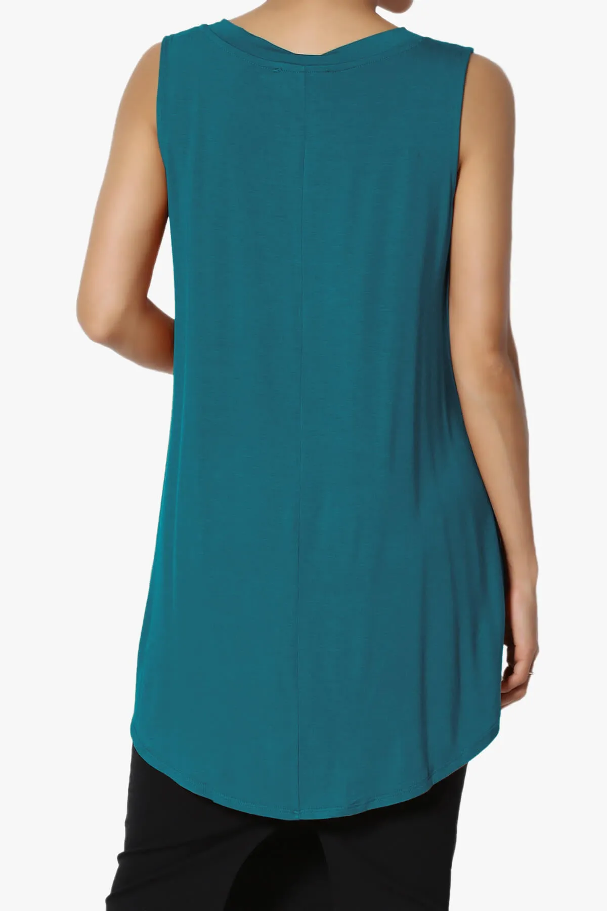 Myles Sleeveless V-Neck Luxe Jersey Top PLUS