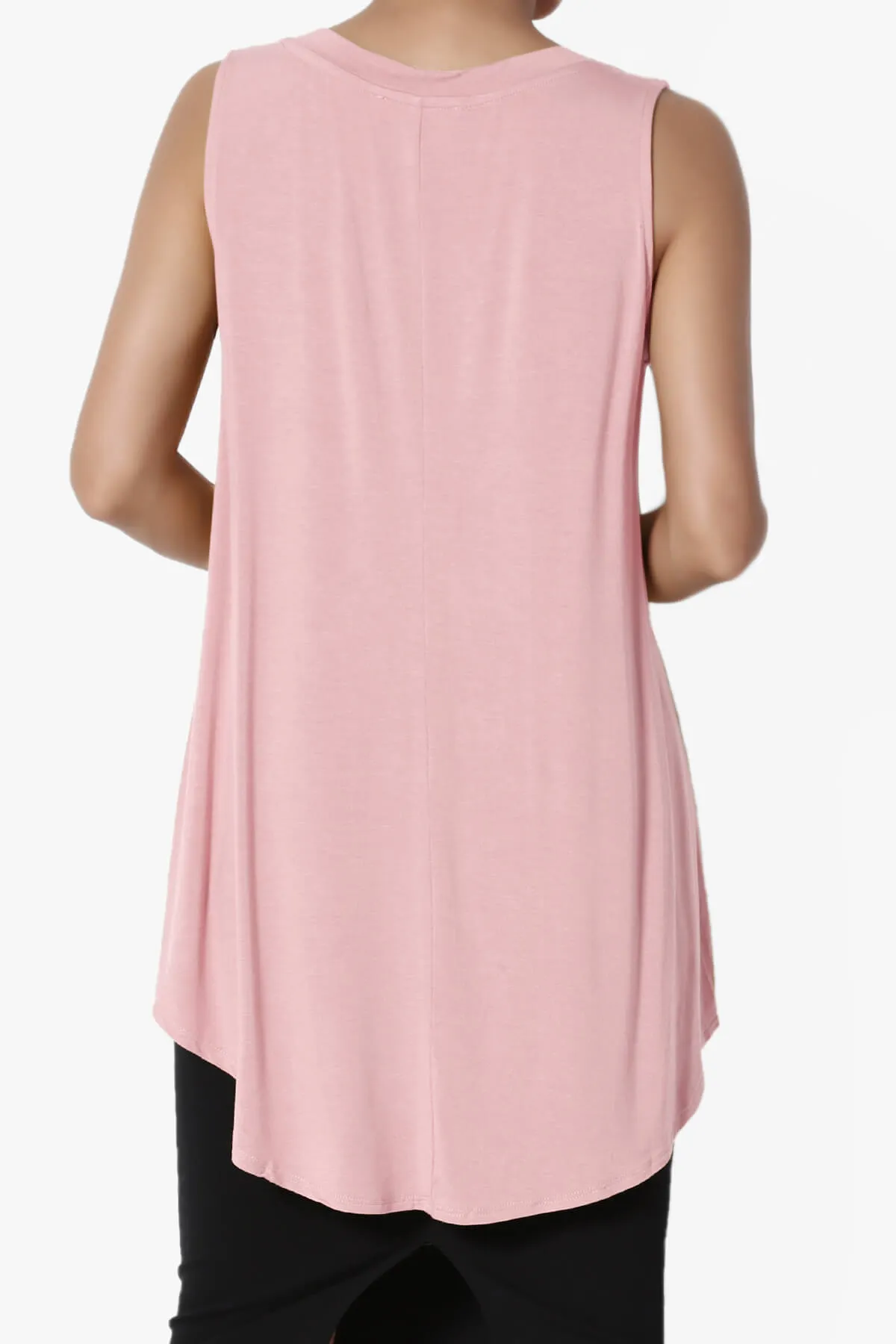Myles Sleeveless V-Neck Luxe Jersey Top PLUS