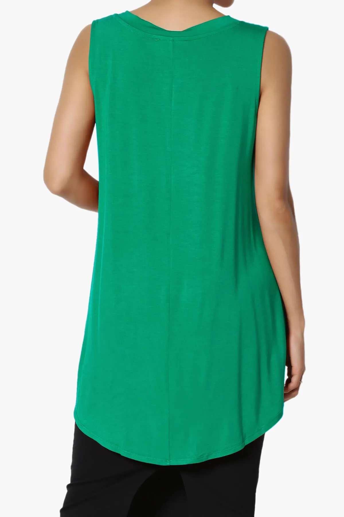 Myles Sleeveless V-Neck Luxe Jersey Top PLUS