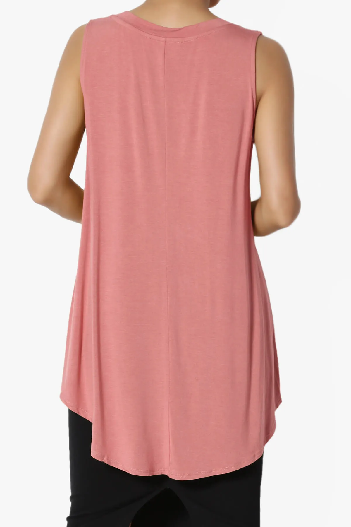 Myles Sleeveless V-Neck Luxe Jersey Top PLUS