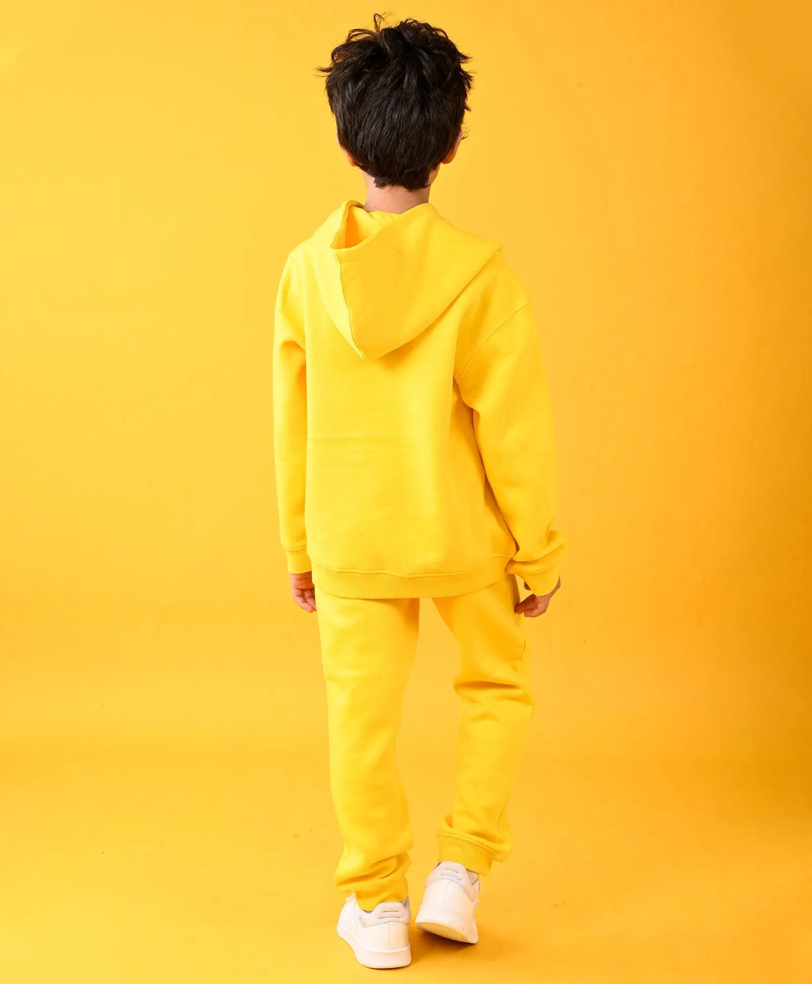 NEW GOOD HABITS YELLOW FLEECE HOODIE JOGGER SET - YELLOW