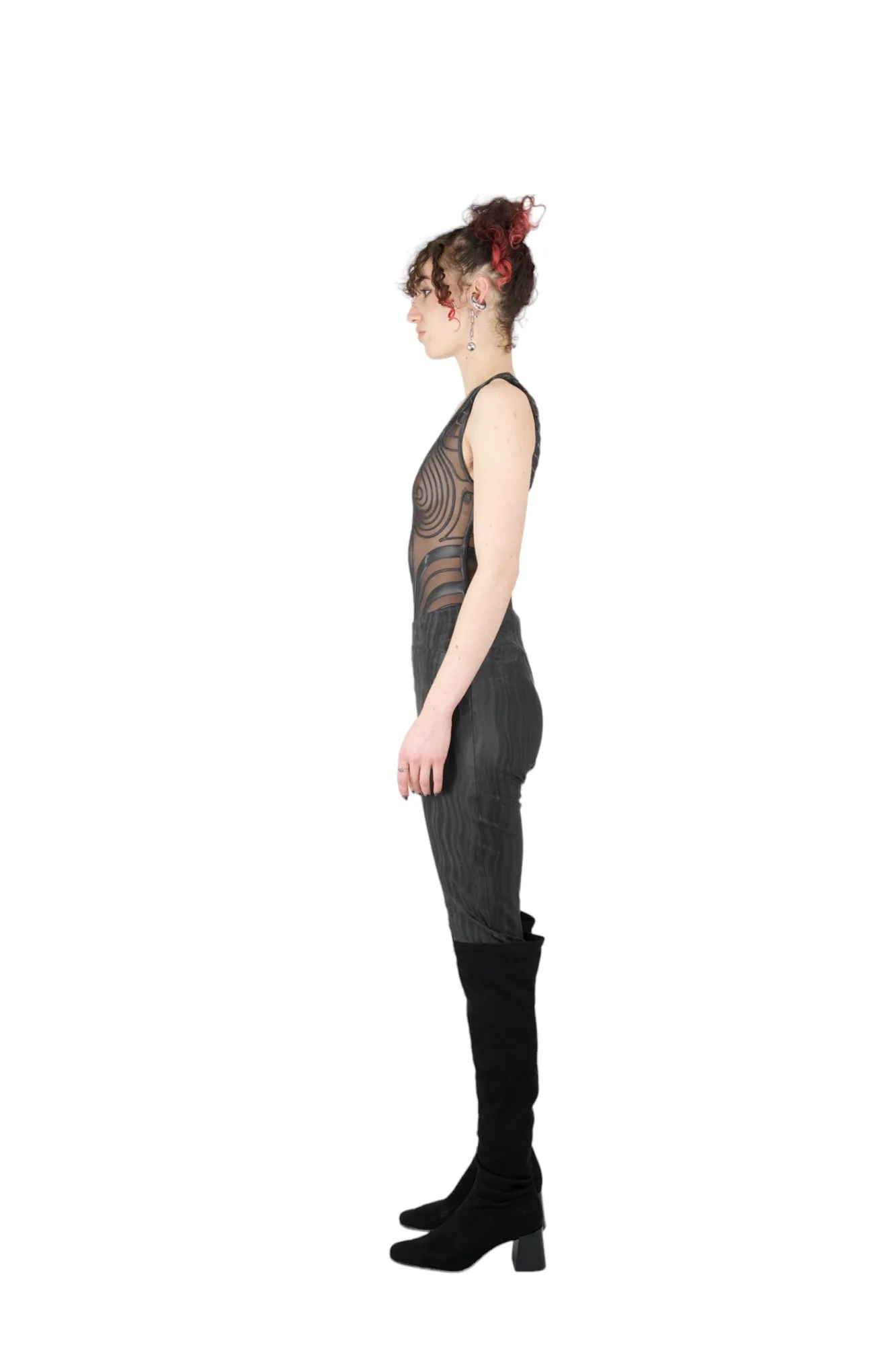 Nominal Black 'Wavey' Latex Leggings - Feminine Style