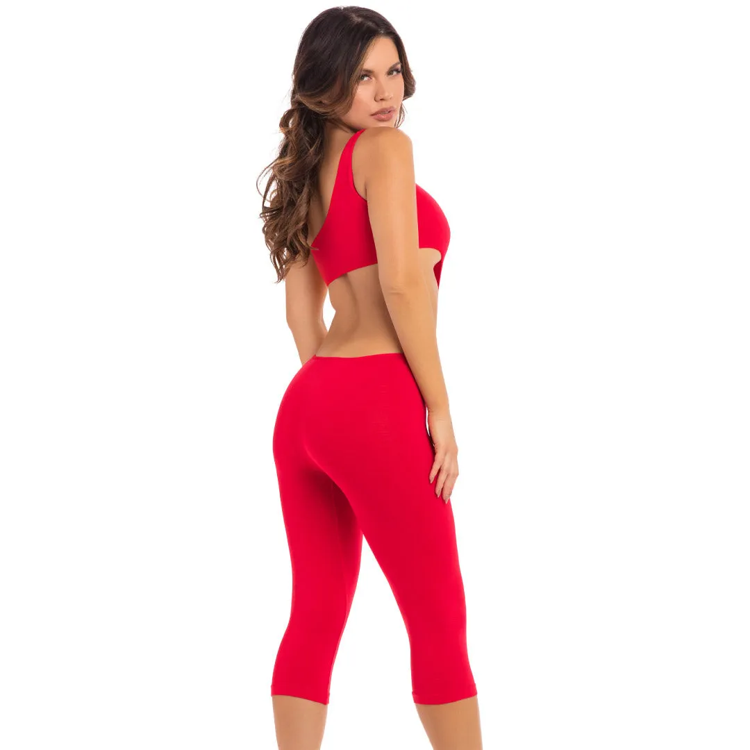 One Shoulder Cropped Catsuit