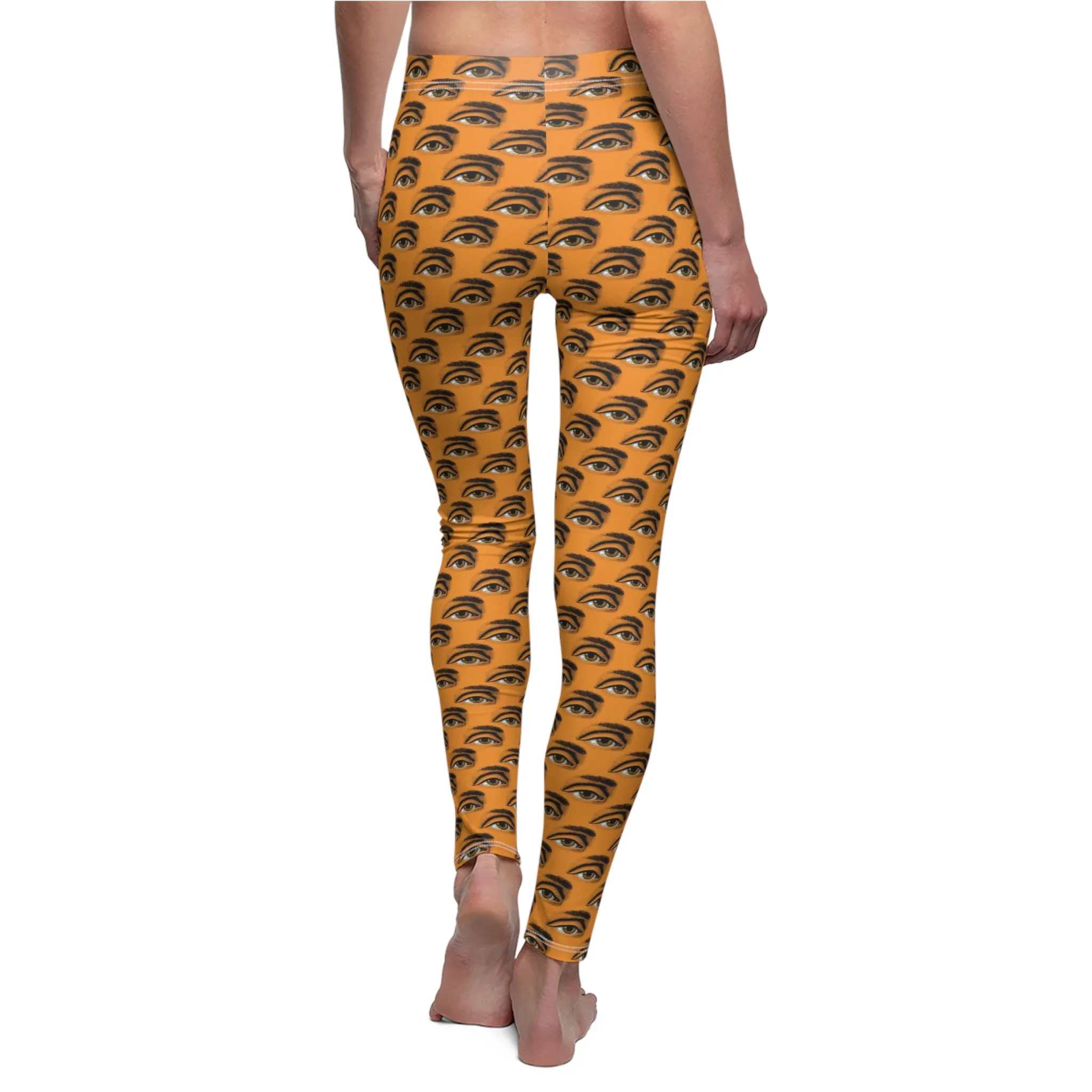Orange Eye Halloween Womens Leggings Stretch Pants - Saiko Studio