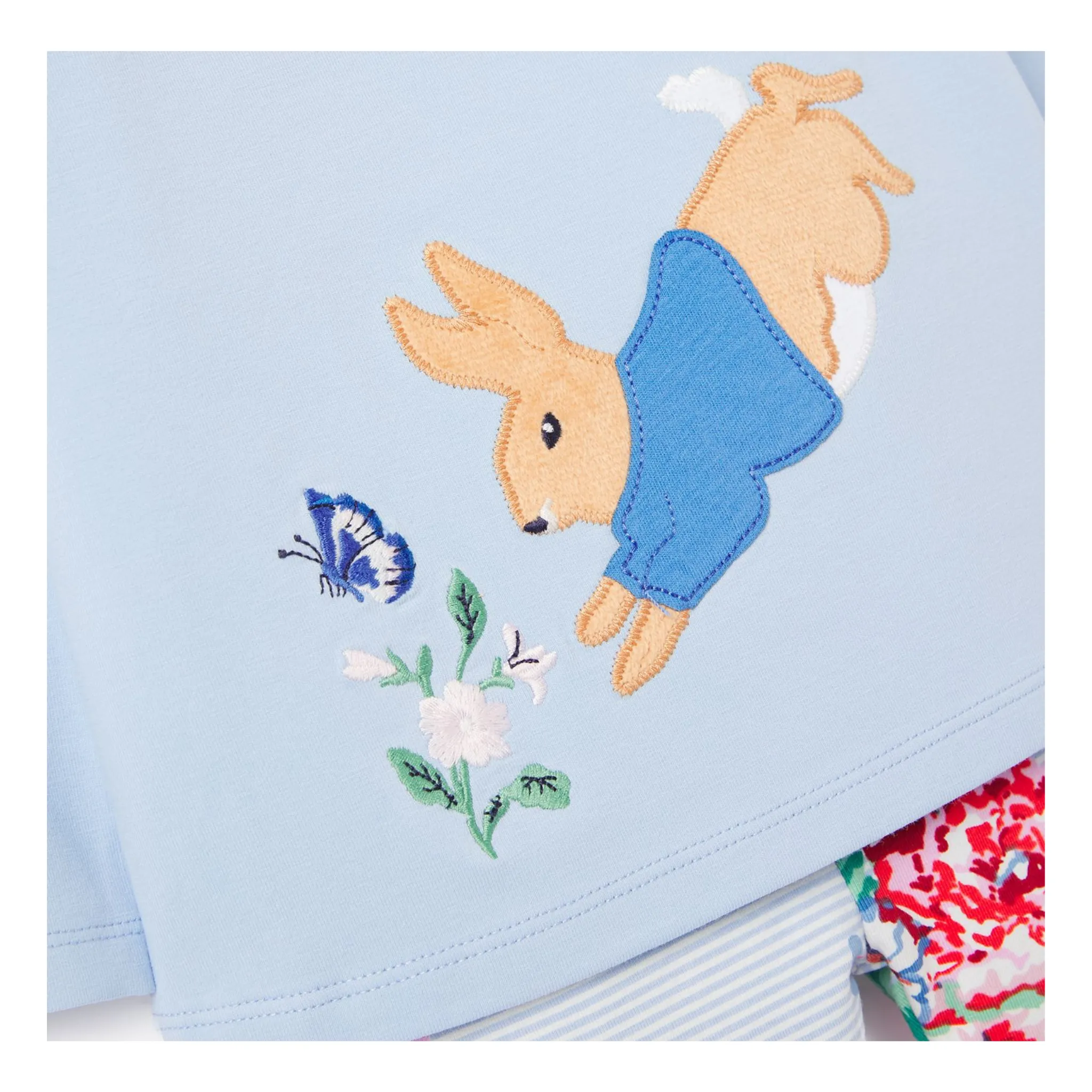 Peter Rabbit Poppy Organic Long Sleeved Applique Top With Frill Leggings 0-24 Monthths