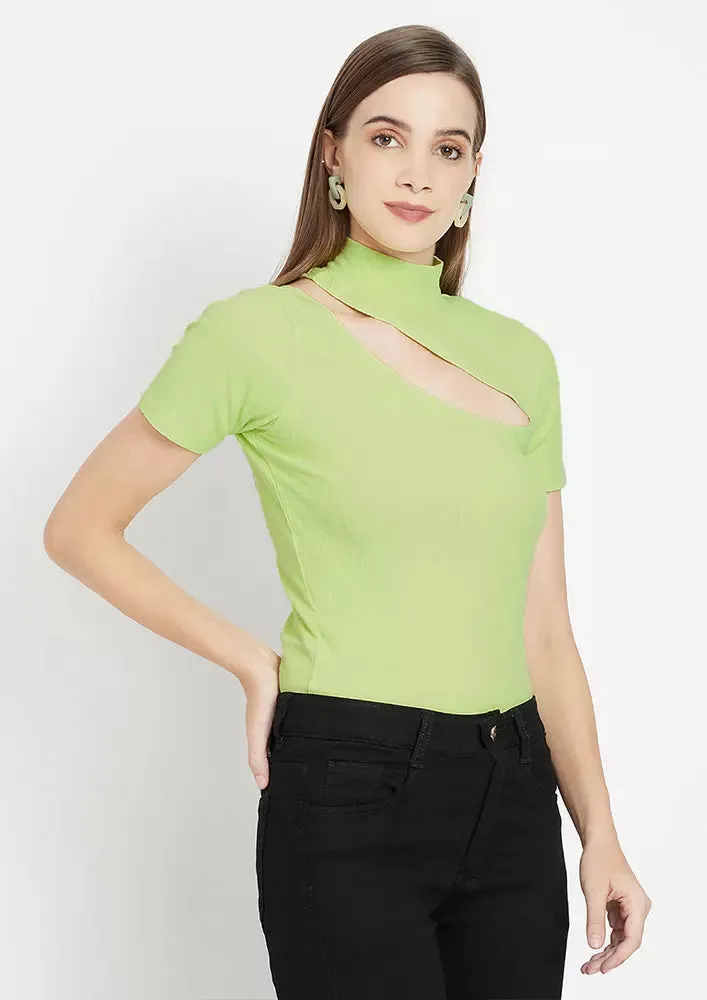 Petite Soft Knit Cut Out Top