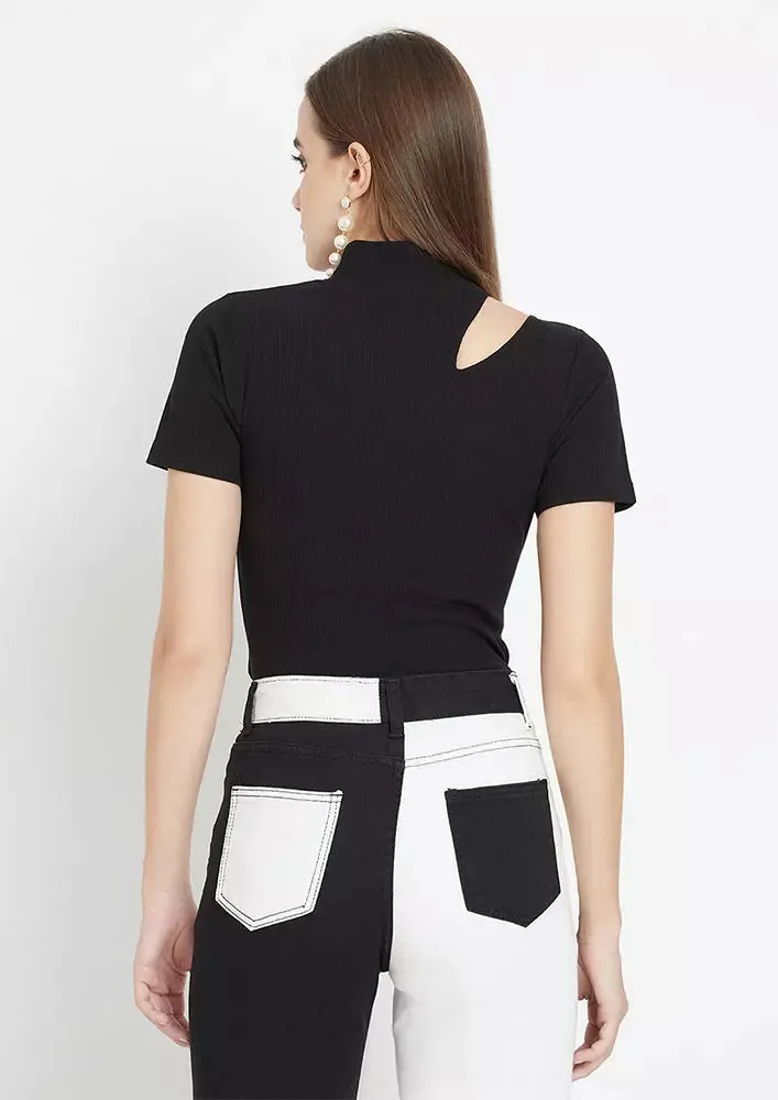 Petite Soft Knit Cut Out Top