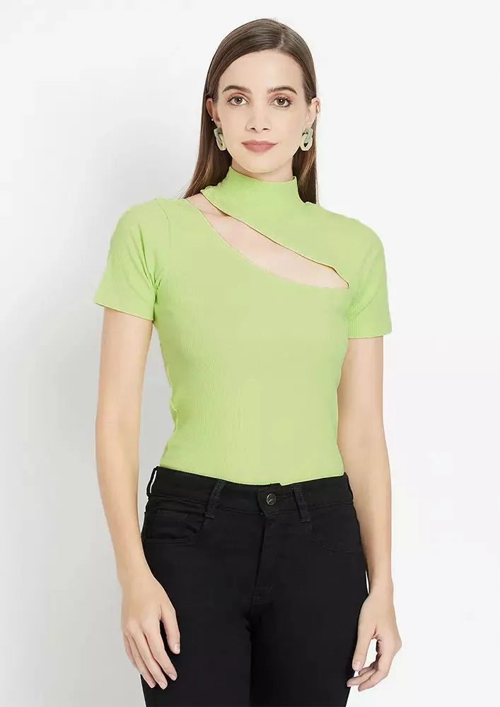 Petite Soft Knit Cut Out Top