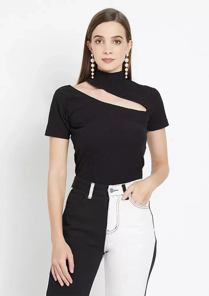Petite Soft Knit Cut Out Top