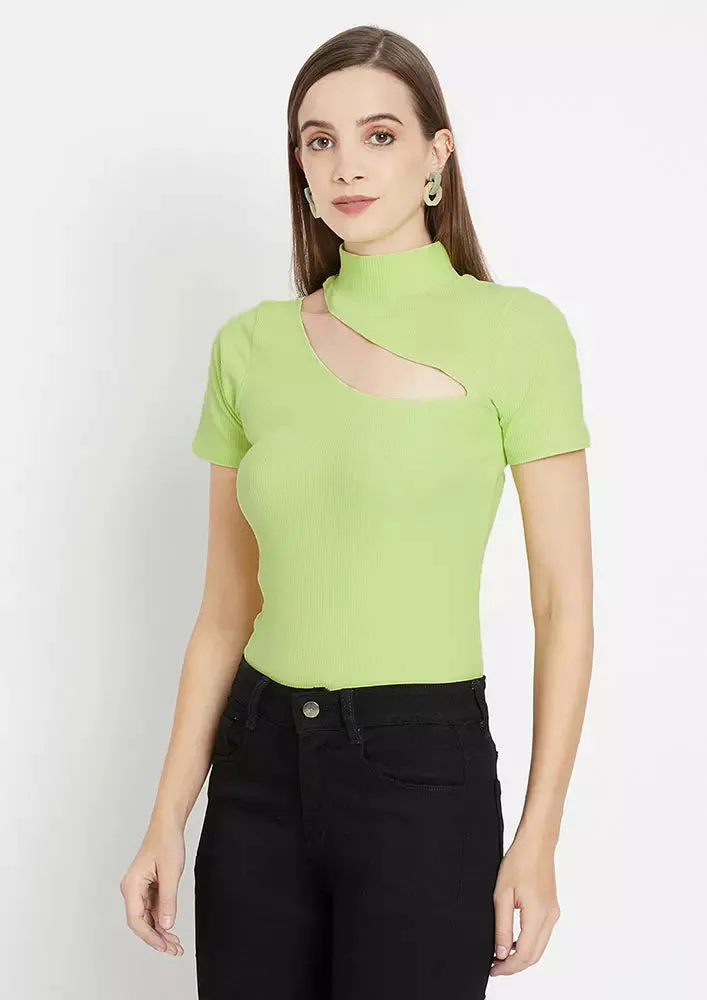 Petite Soft Knit Cut Out Top