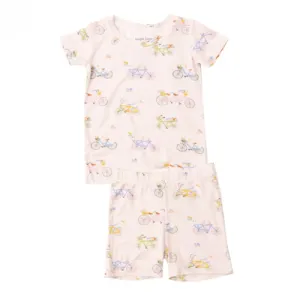 Pink Bikes Short Lounge Wear Pajama Set