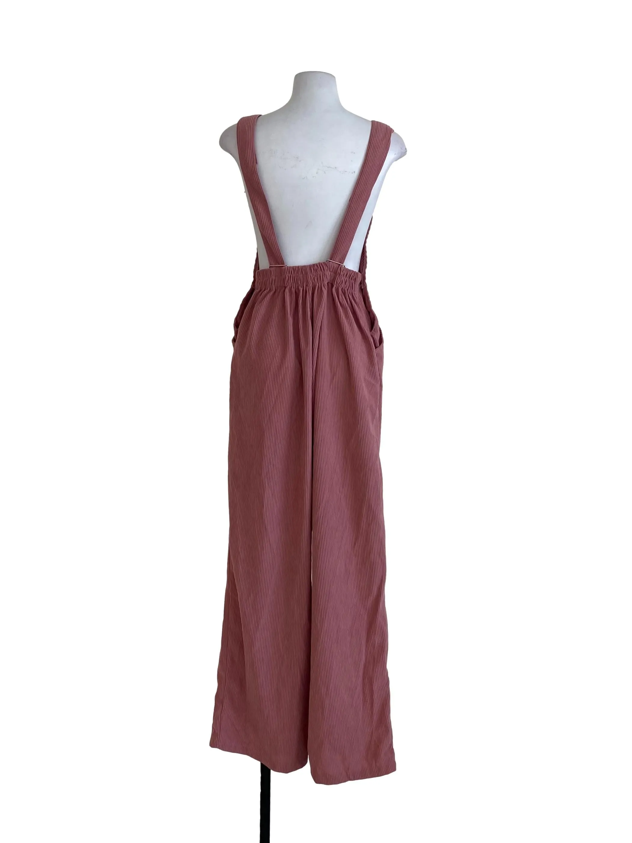Pink Corduroy Jumpsuit