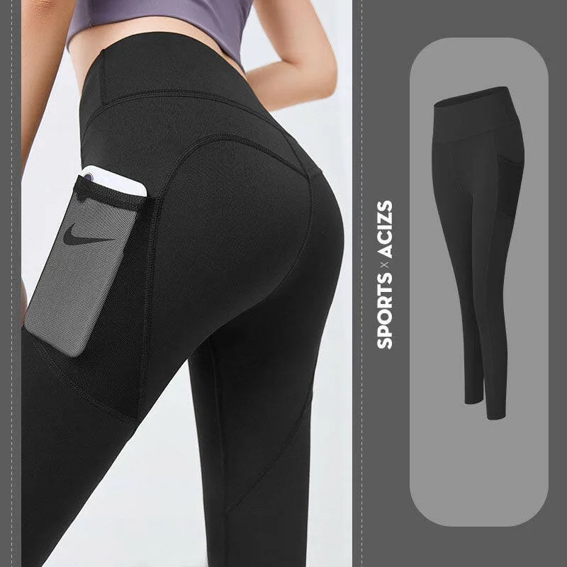 Pocketed Tummy Control Yoga Leggings