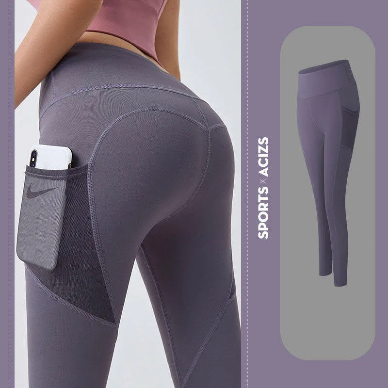 Pocketed Tummy Control Yoga Leggings