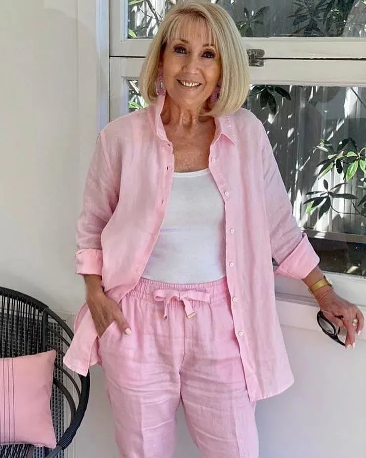 Poppy™ - Comfortable Long Sleeve Blouse And Pants Set