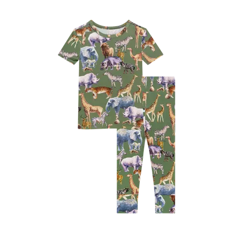 Posh Safari - Short Sleeve Basic Pajama