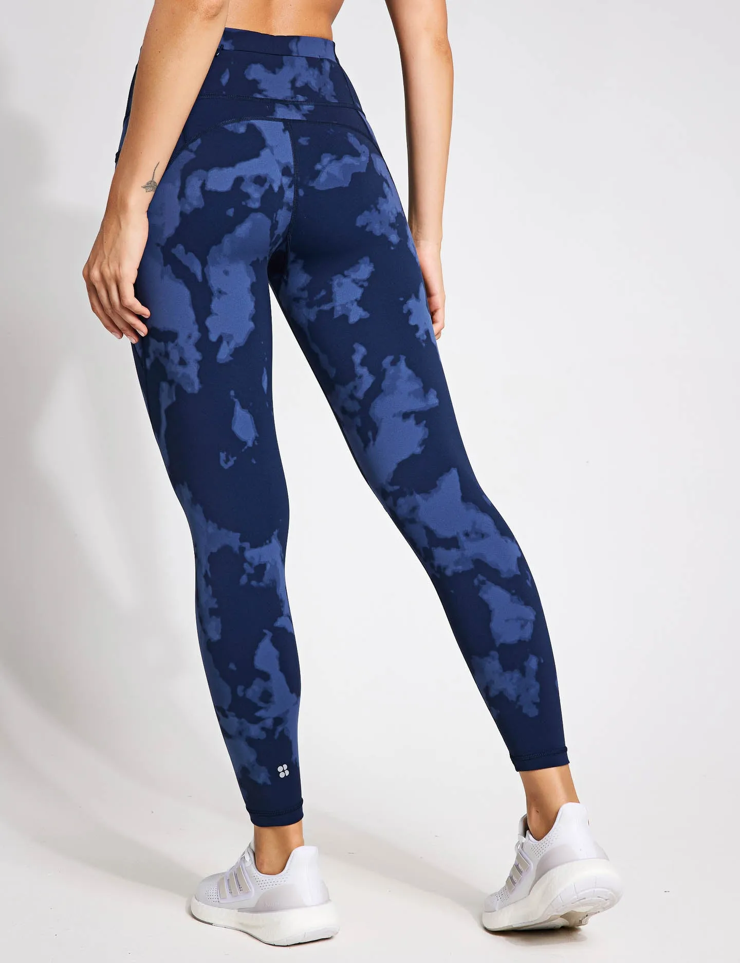 Power 7/8 Gym Leggings - Blue Fade Print